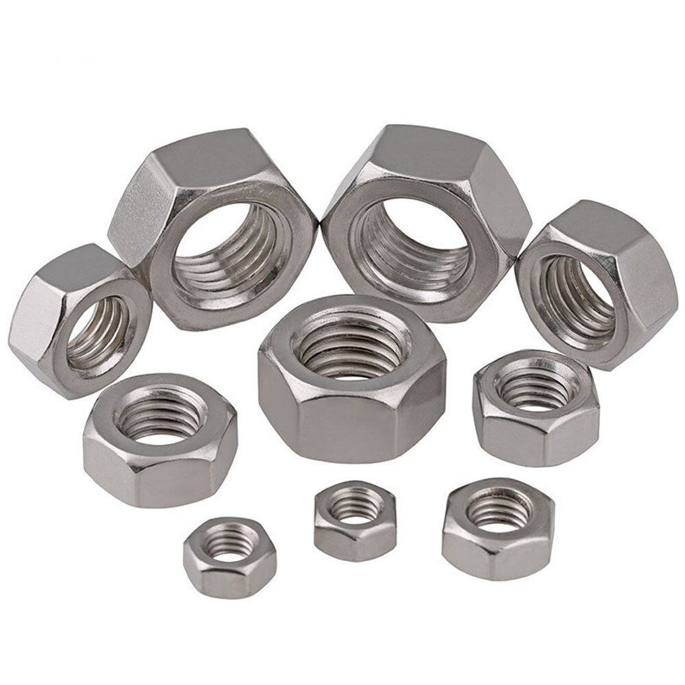 Metric Thread 304 Stainless Steel Hex Nuts M1 M1.2 M1.4 M1.6 M2 M2.5 M3 M4-M10