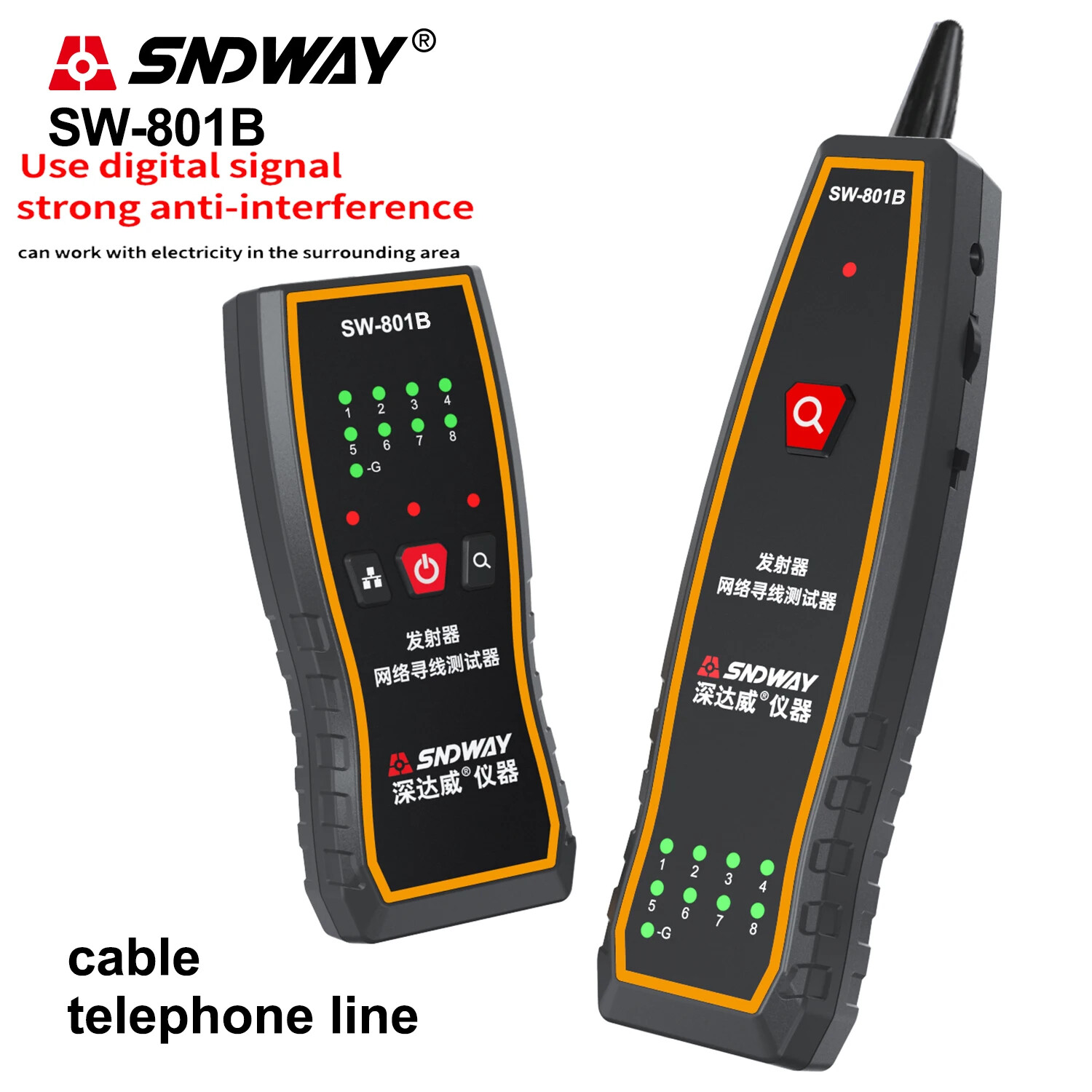 Line Finder SW-801A Multi-Function Network Cable Tester Cable Wire Detector