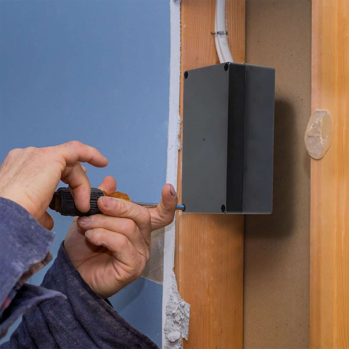 Black Plastic Waterproof Project Enclosure Electrical Junction Box Dustproof DIY