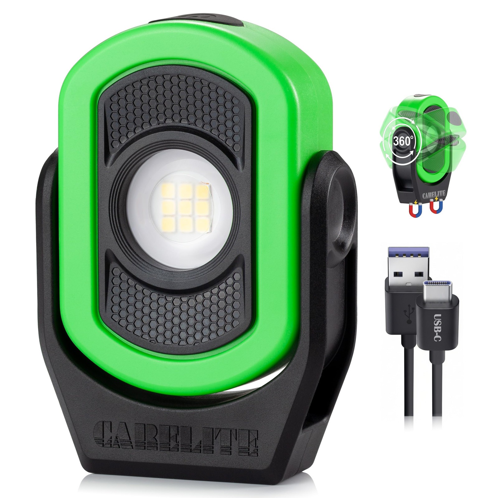Magnetic Work Light – 780 Lumen Compact Pocket Light, Rechargeable 3000mAh, 3...