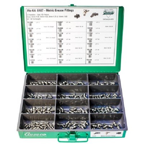 Auveco - 6187 - Metric Grease Fittings Kit - (Pack Of 1)