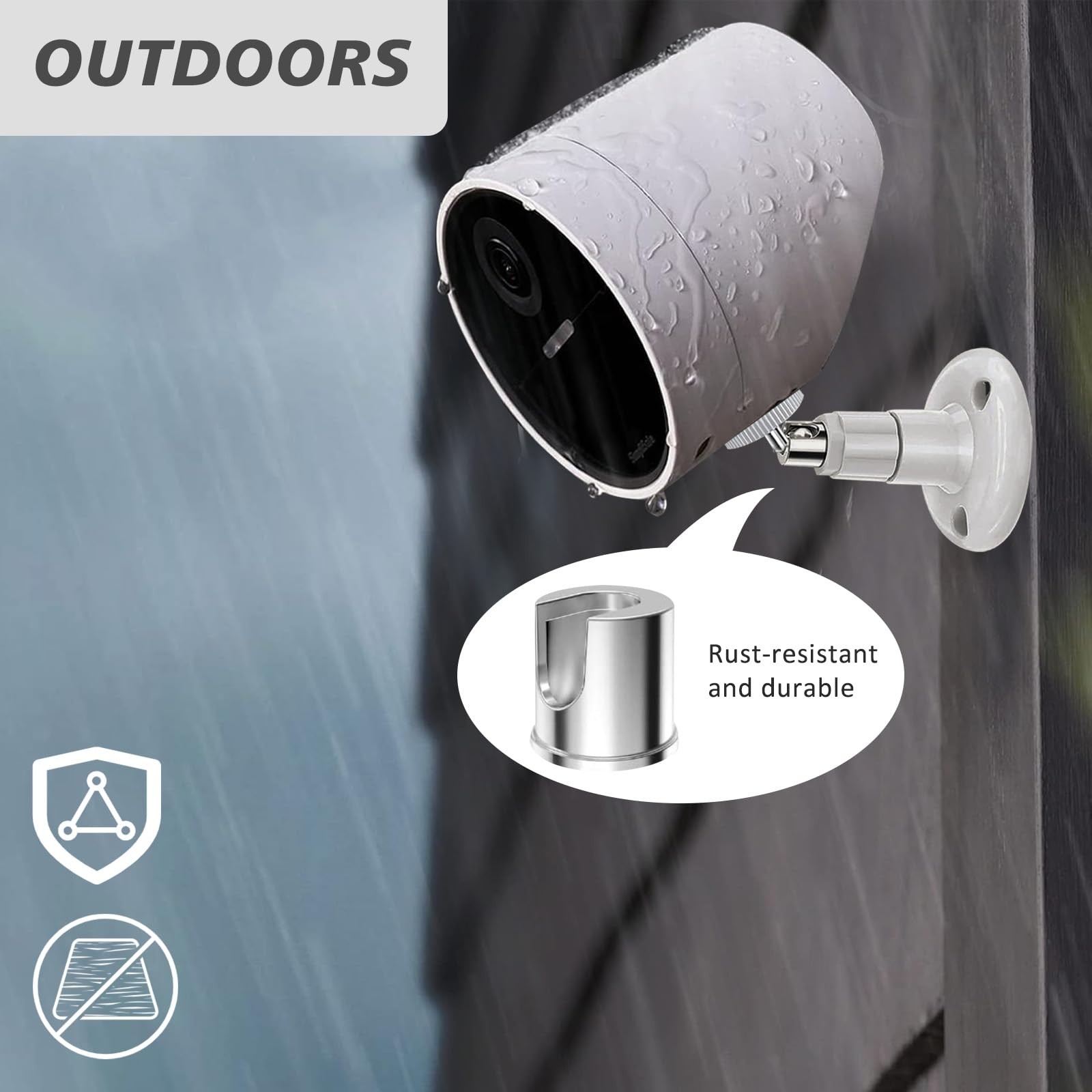 2 Pack Wall Mount Compatible with SimpliSafe Outdoor Security Camera, 360° Rot