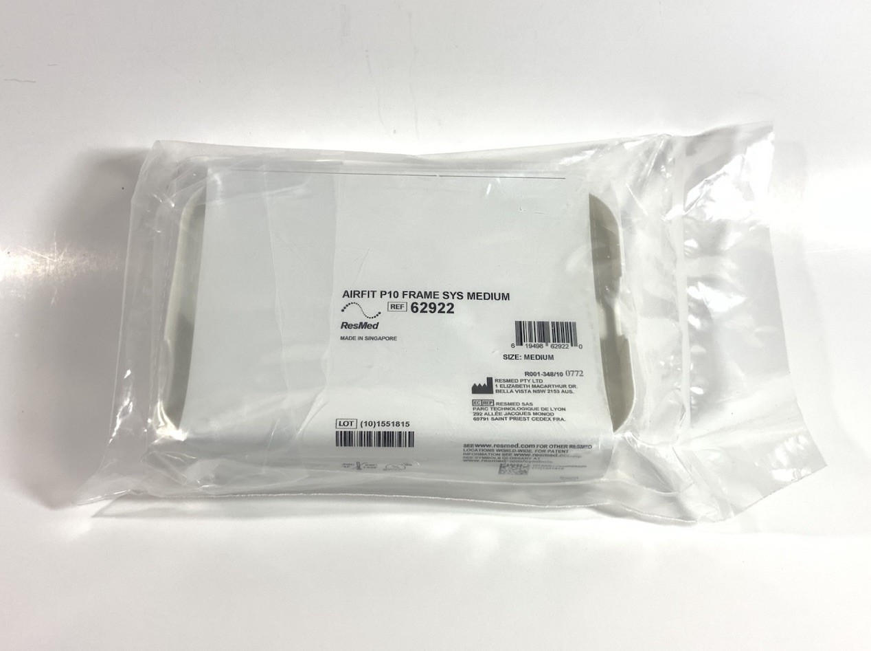 ResMed 62922 Airfit P10 Frame Medium, New in SEALED Package, NO headgear strap