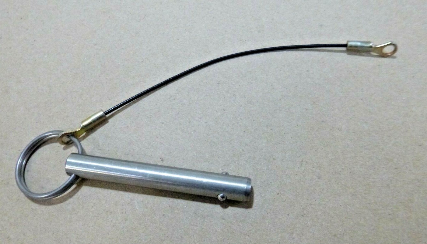 M998 Humvee Troop Seat Quick Release Pin W/ Lanyard 12255608, 5315-01-094-9025