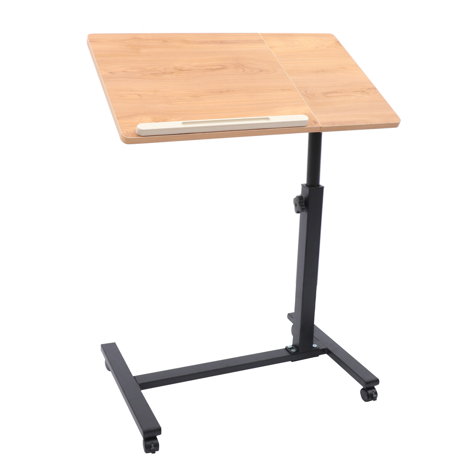 Angle Height Adjustable Rolling Cart Over Bed Hospital Table Stand Laptop Desk