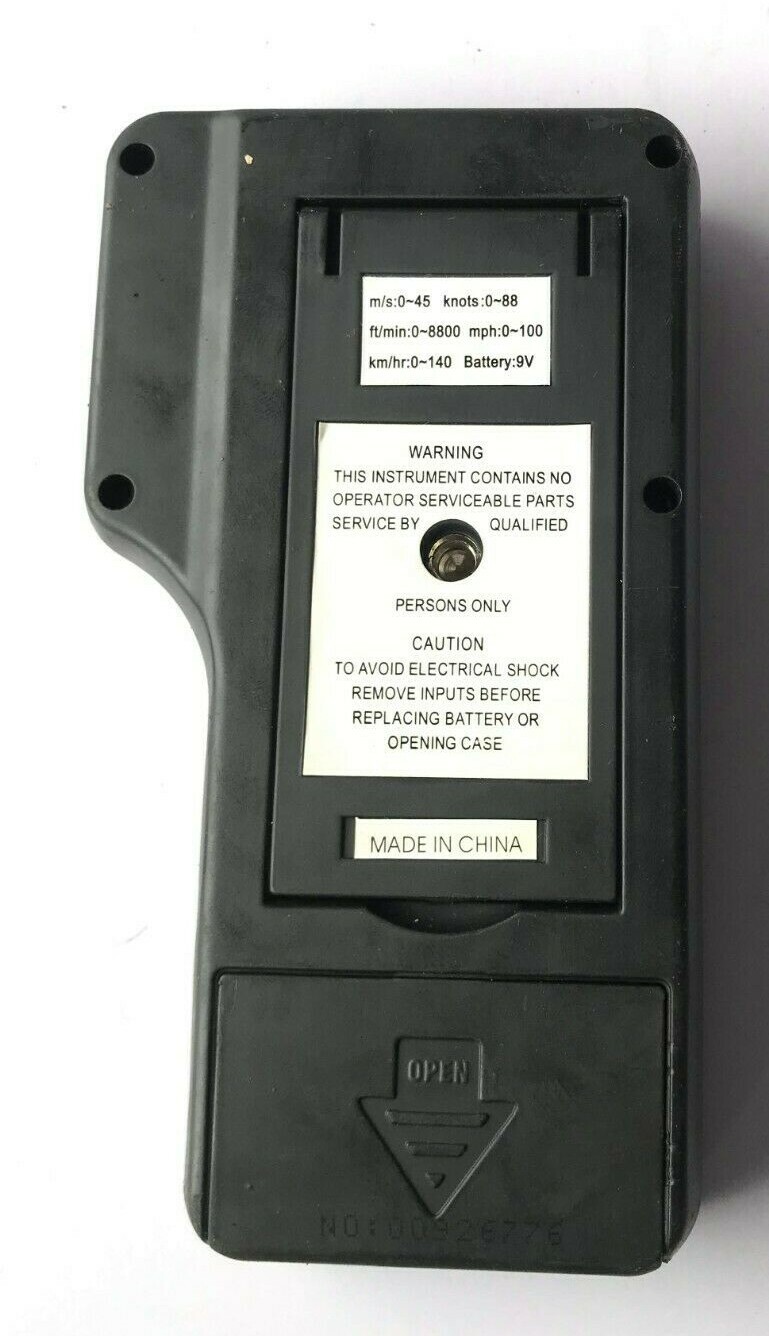 Smart Sensor Intell Instruments Plus AR826+ Digital Anemometer