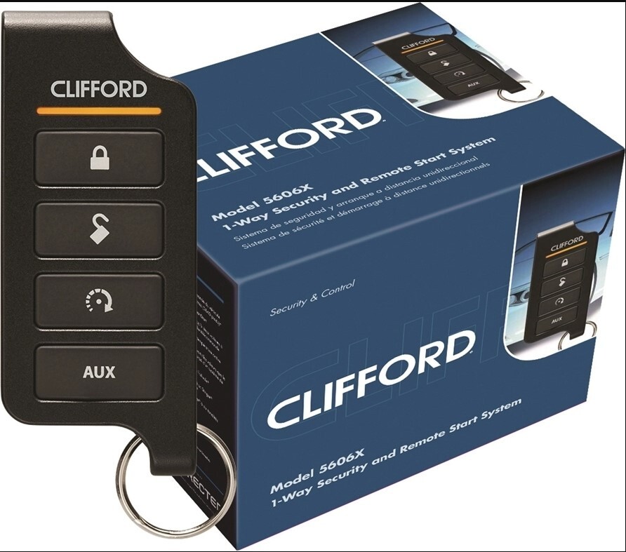 Clifford 5606X 5 Button LED 1 way Alarm & Remote Start with DB3 Bypass Module