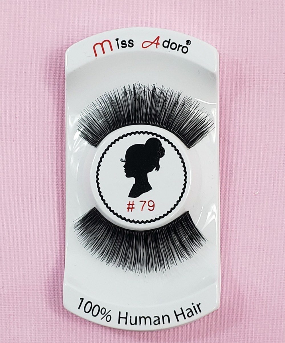 12 pack miss Adoro Human Hair Eyelashes Style #79