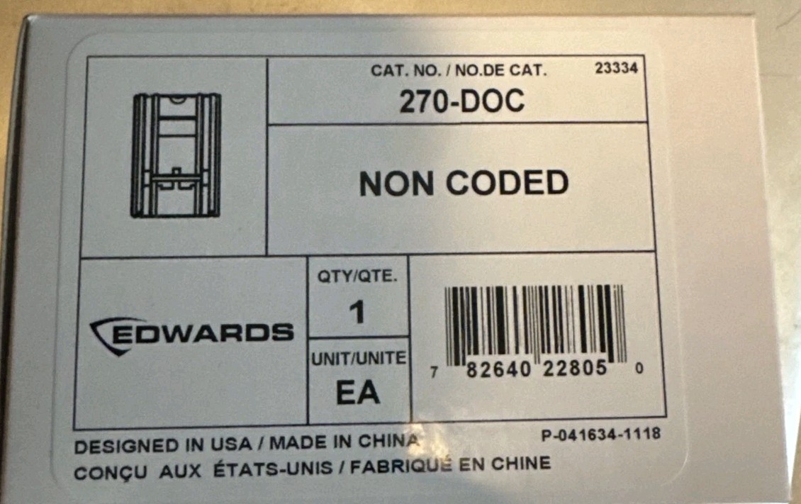 Edwards SIGA-270 DOC Non CODED DIE Cast BRAND NEW -FREE SHIPPING-