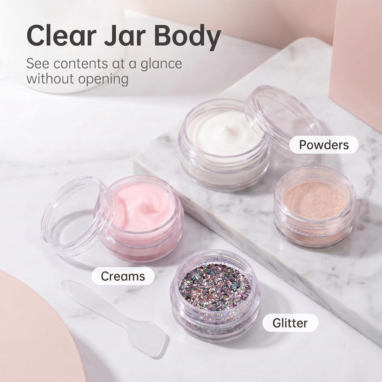 3 Gram Sample Containers 25 Count Empty Lip Balm Containers with Labels | Leak P
