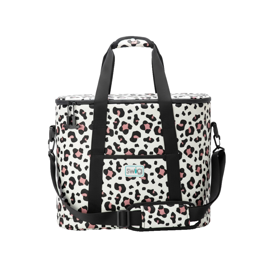 Swig Life Family Cooler Bag 32 Can Insulated Soft Sided Tote Luxy Leopard S602
