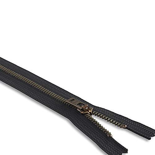5 inch Metal Zipper Black 5” Antique Brass Metal Heavy Duty Zippers Non 5"