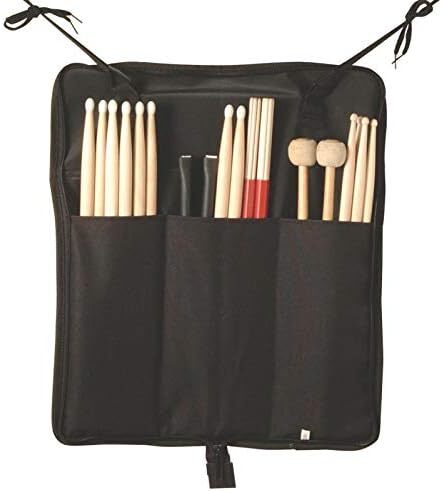 On-Stage DSB6700 Three-Pocket Drum Stick Bag, Black