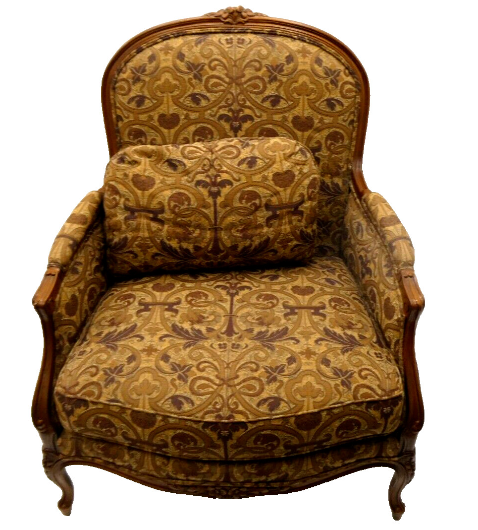 Clyde Pearson Co. for Lane Furniture Cushioned Wood Accent Chair, Burgundy, Used