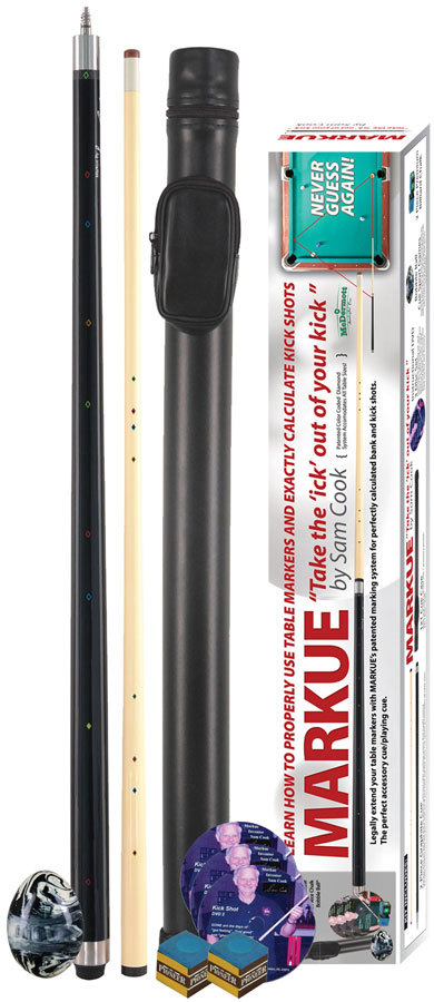 New McDermott Markue Kit - Cue, Case, Chalk, DVD's & Bobble Ball - FREE SHIPPING