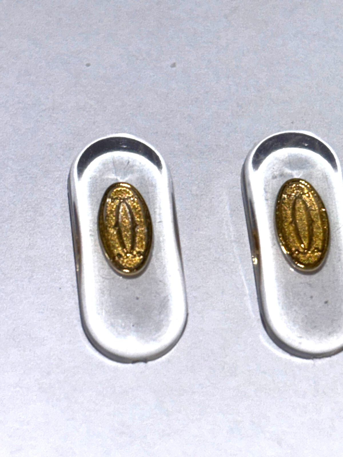 Authentic Cartier Replacement Nosepads One Pair - Gold Large (16 mm x 8 mm)