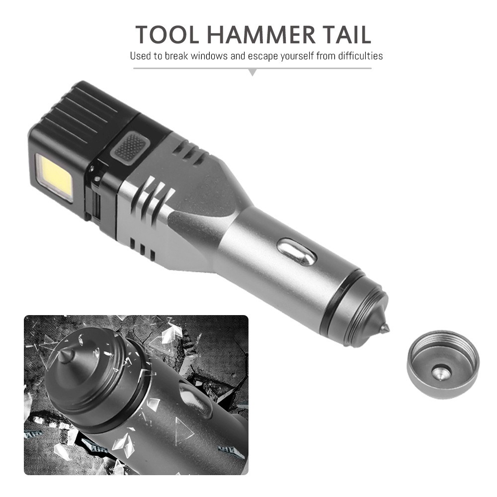 Alloy XPG LED Car Cigarette Lighter Flashlight Rechargeable Mini Torch Light