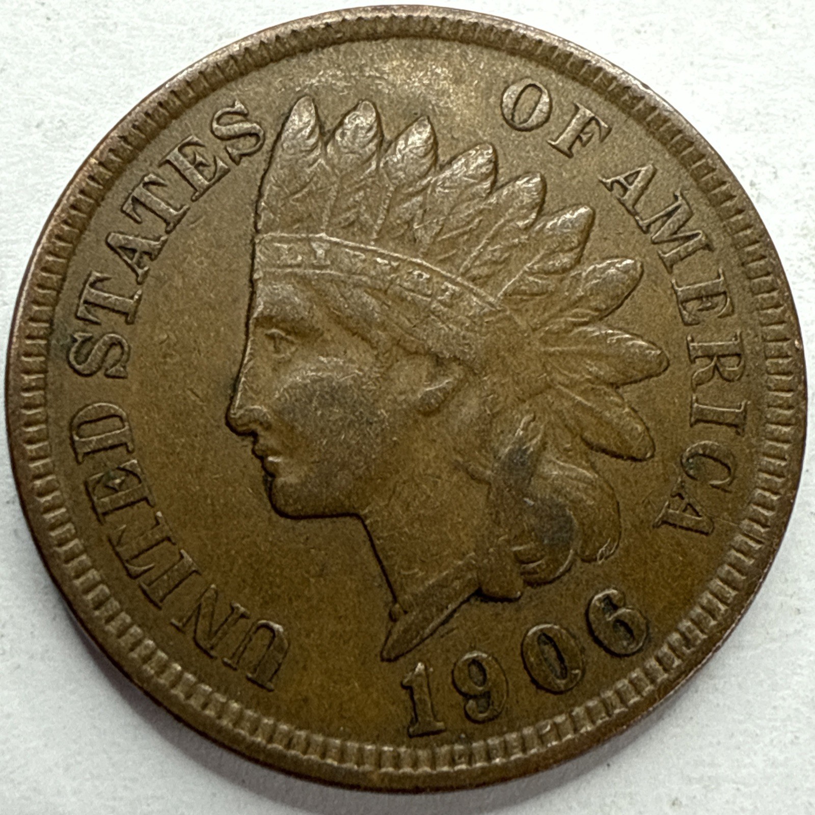 1906 Indian Head Cent Exact Coin Imaged #IND1974
