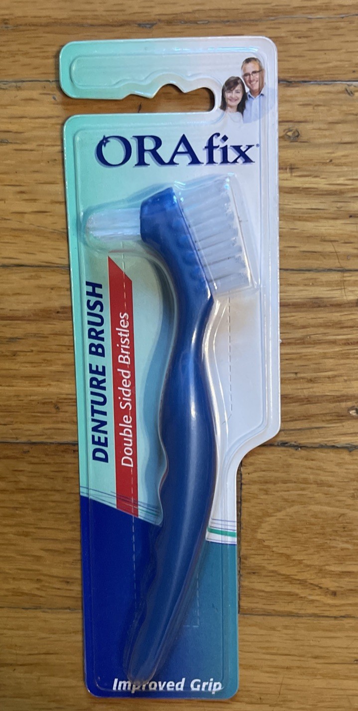 Denture Toothbrush ORAFIX Double Sided BRISTLES NEW