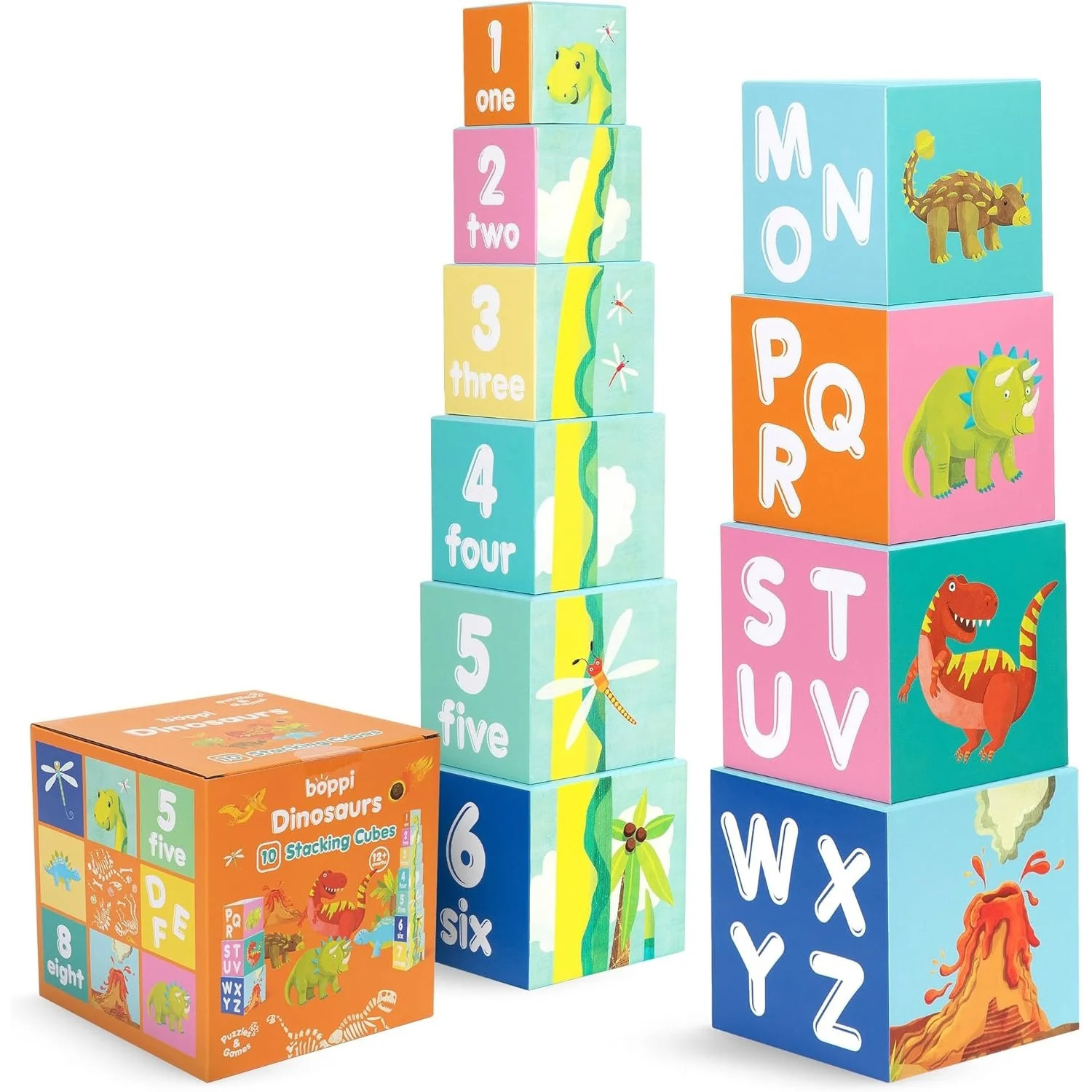 Boppi Stacking Cubes - Dinosaurs