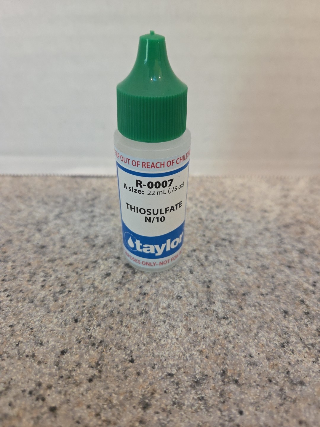 THIOSULFATE N/10 REAGENT, 0.75 OZ (TAYLOR - R-0007-A) Pool Testing