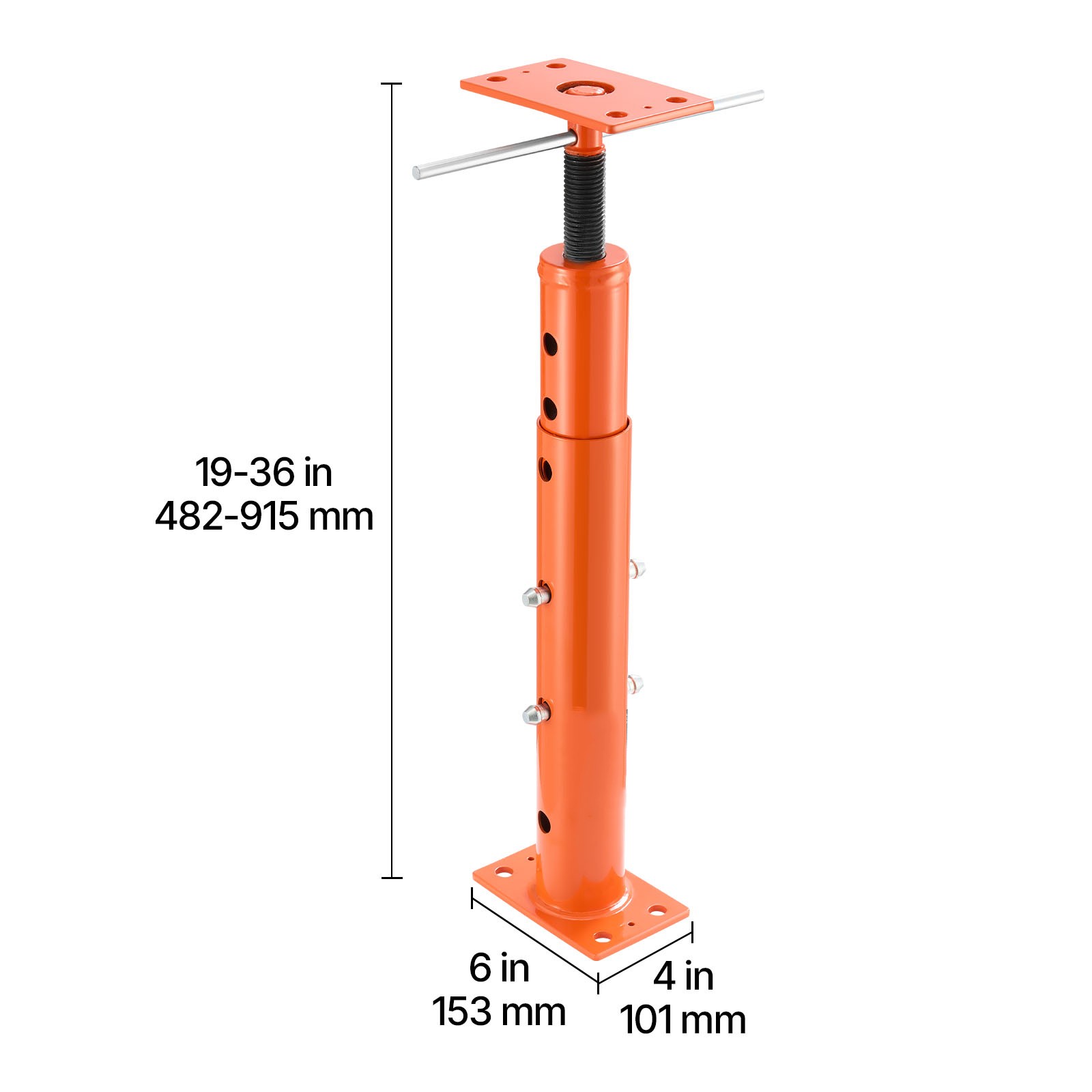 Uimoso Adjustable Floor Jack Posts for Leveling, 2PCS 19-36 Inch