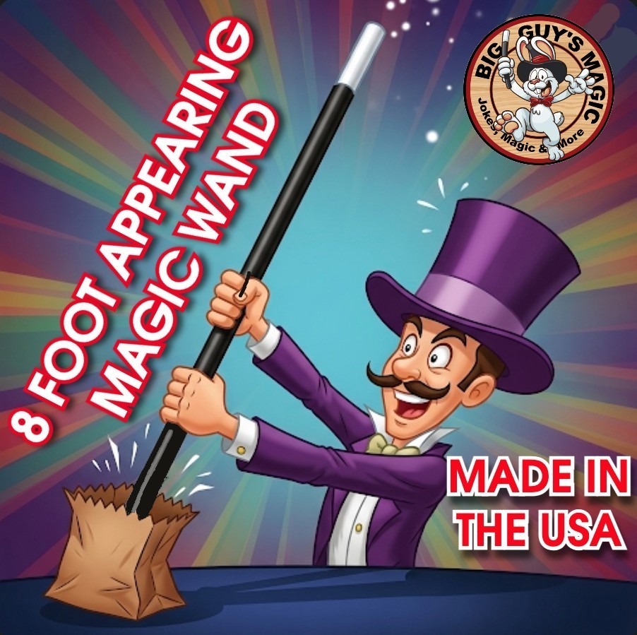 The Appearing 8-Foot Wand! By Big Guys Magic (Quick, Clean & Impossible)