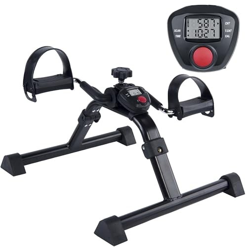Wrist Arm Leg Strengtheners Pedal Exerciser with Electronic Mystic Black