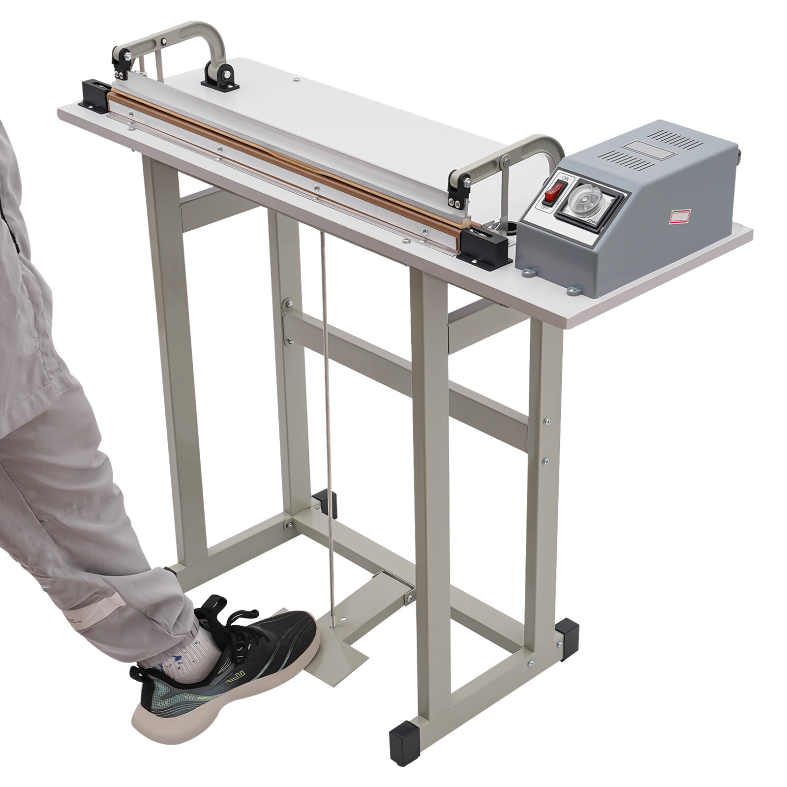 22.83" Foot Pedal Impulse Sealer heat sealing machine,Plastic Bag sealer 110V