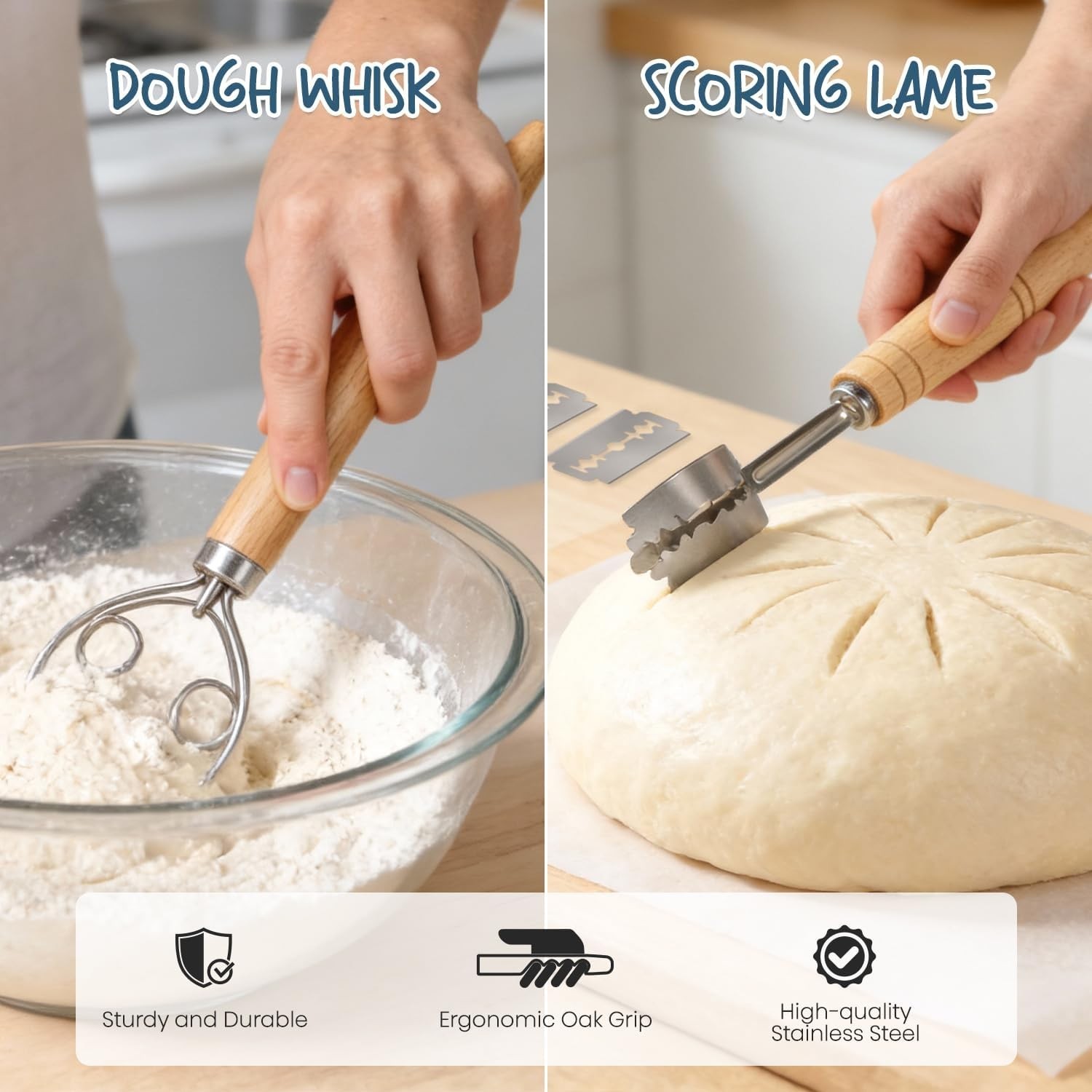 Professional Sourdough Starter Kit with Washable Linen & Essential Tools