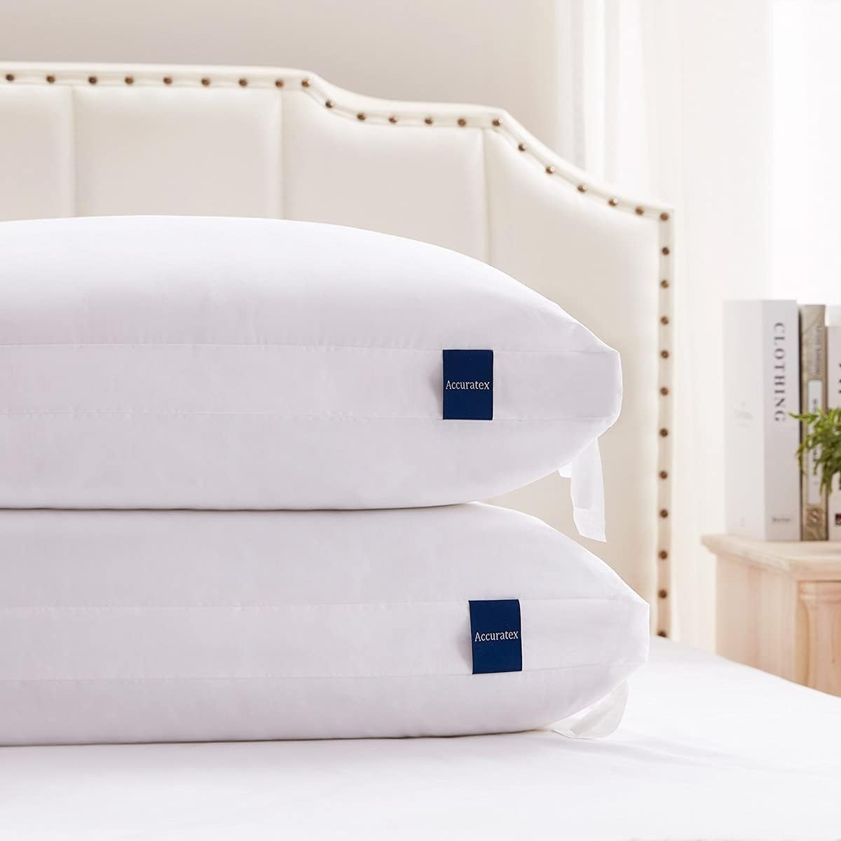 ACCURATEX Pillows Standard Size Set of 2, Hybrid Shredded Memory Foam Pillow[Adj