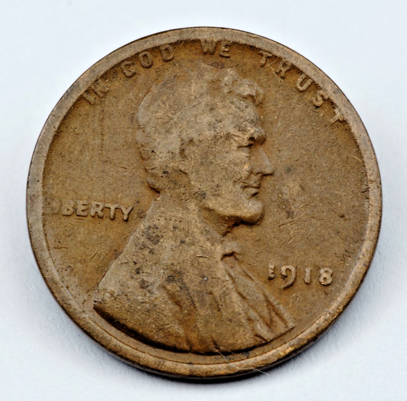 1918 Lincoln Wheat Cent Penny