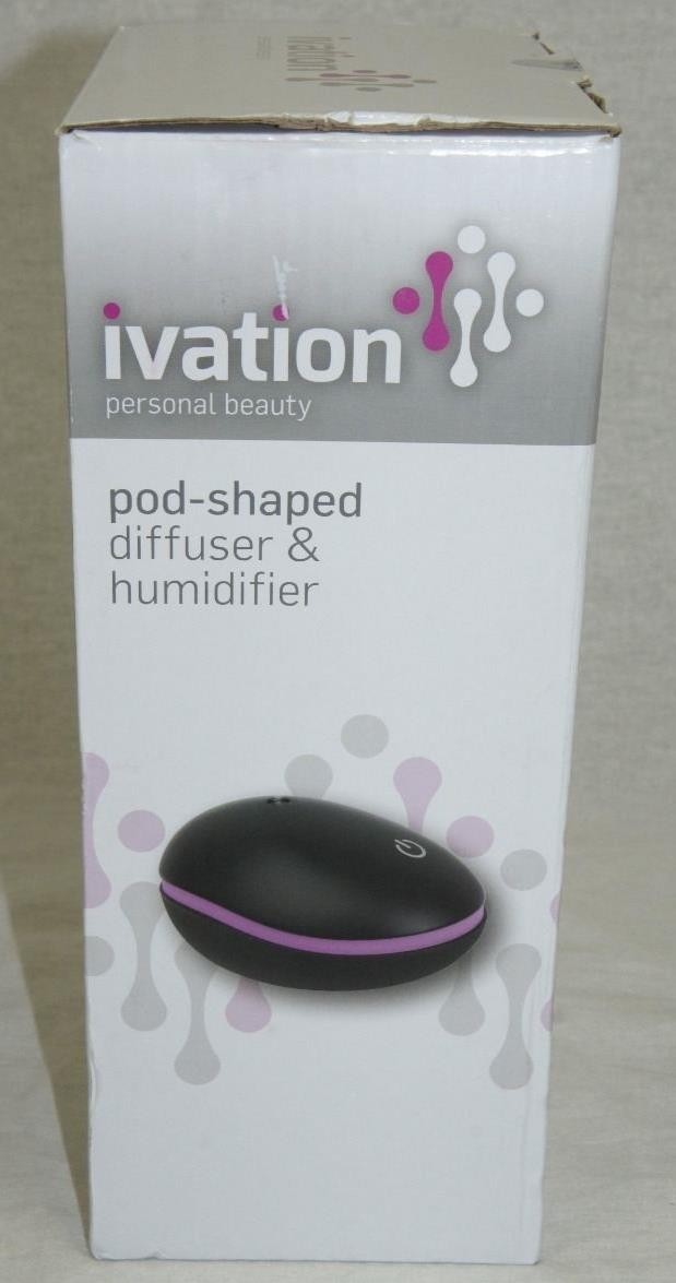 IVATION ESSENTIAL OIL DIFFUSER & ULTRASONIC COOL MIST AROMA HUMIDIFIER POD SHAPE