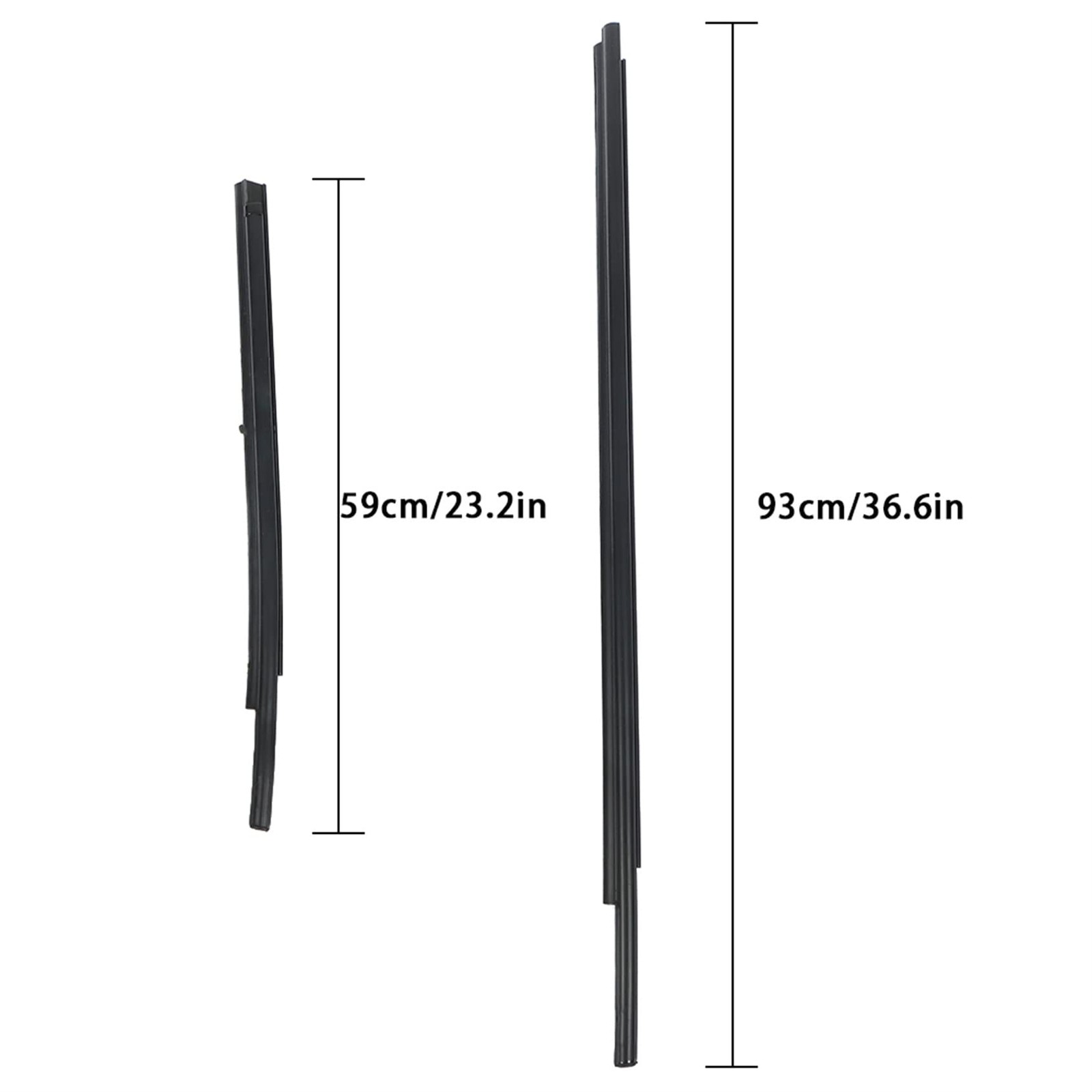 4Pcs Black Weatherstrip Window Seal for 2007 2020 Tundra Double Cab 68160 0C020