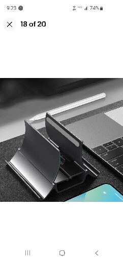 Vertical Laptop Stand Shrink Space-Saving Tablet Stand (Space Gray)