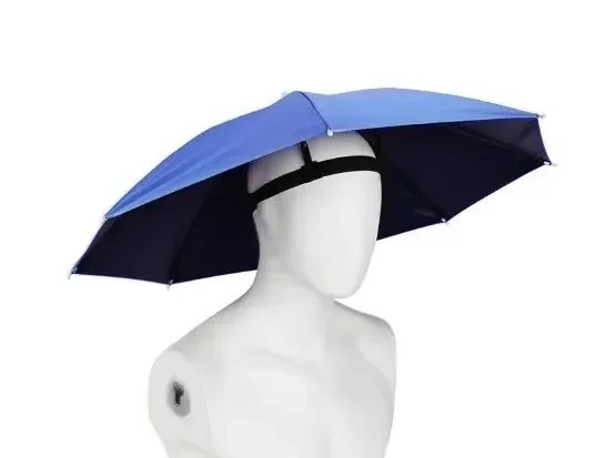Hands Free Head Umbrella Hat Folding Sunshade Cap Windproof Outdoor Fishing