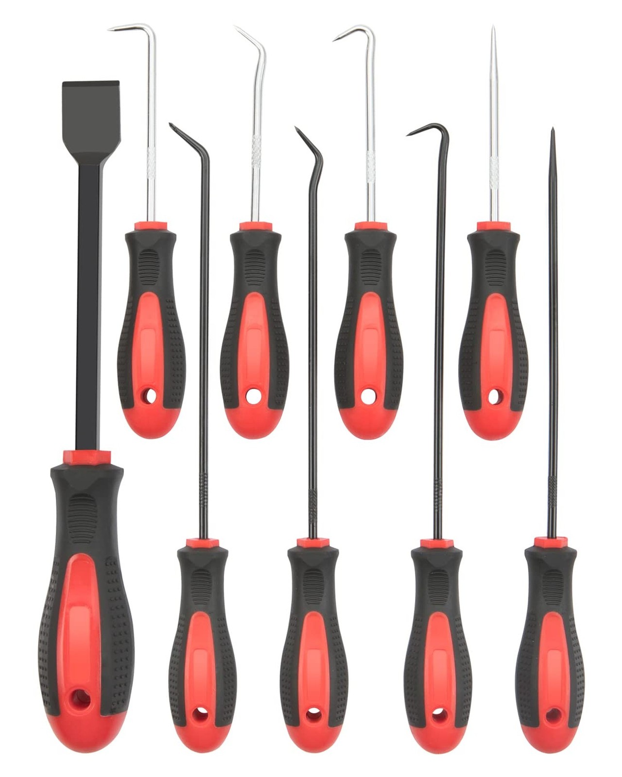 ROTATION Precision Hook and Pick Set with Scraper, 9 Piece Set, Chrome Vanadi...