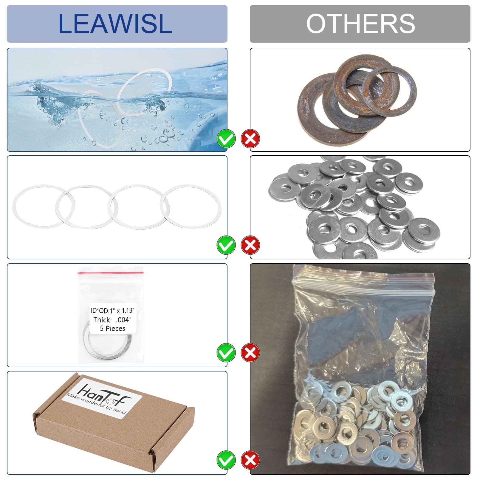 Barrel Nut Shim Kit, Nuts Free Float Spacers Adjustment Silver