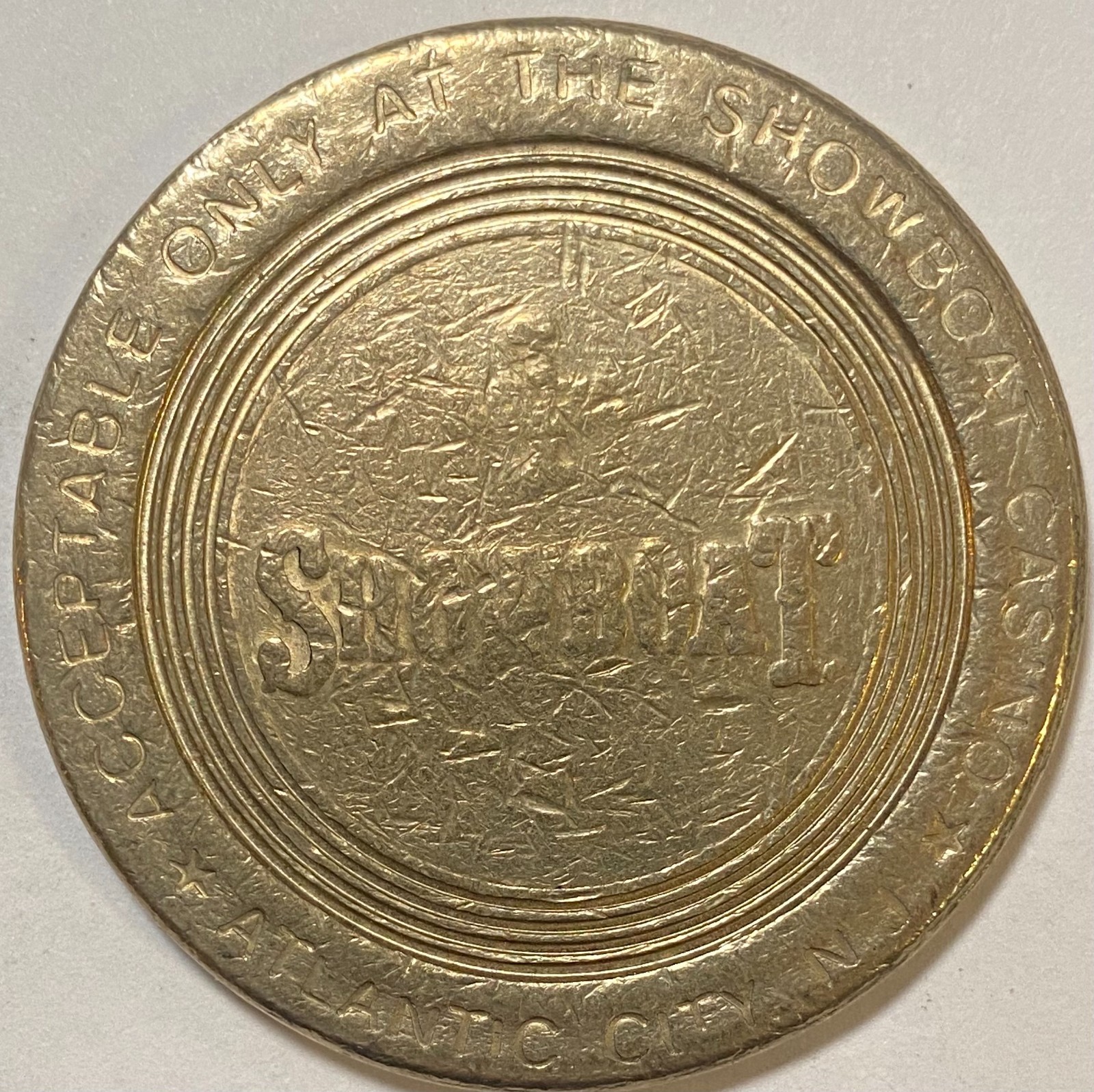 Showboat Hotel and Casino Atlantic City, NJ Casino Token Large