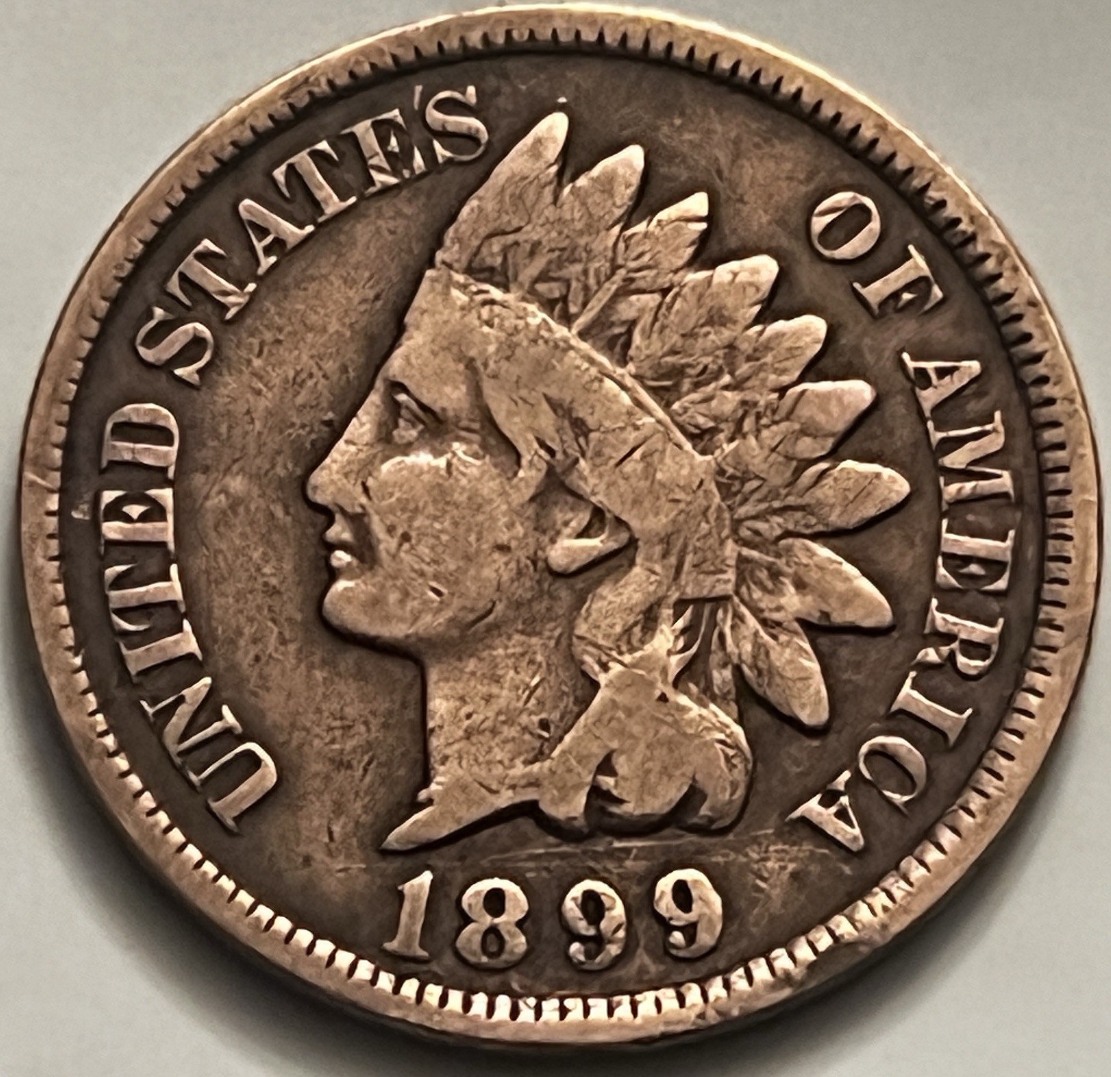 1899 Indian Head Cent Penny Circulated Nice Detail BN789