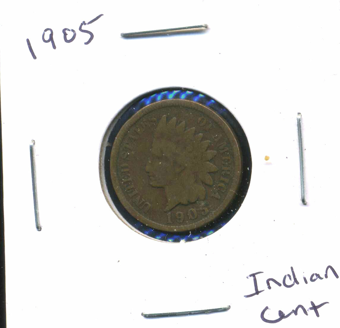 INDIAN HEAD CENT Head 1905 Circulated United States 1C PENNY 1 C Coin #6166