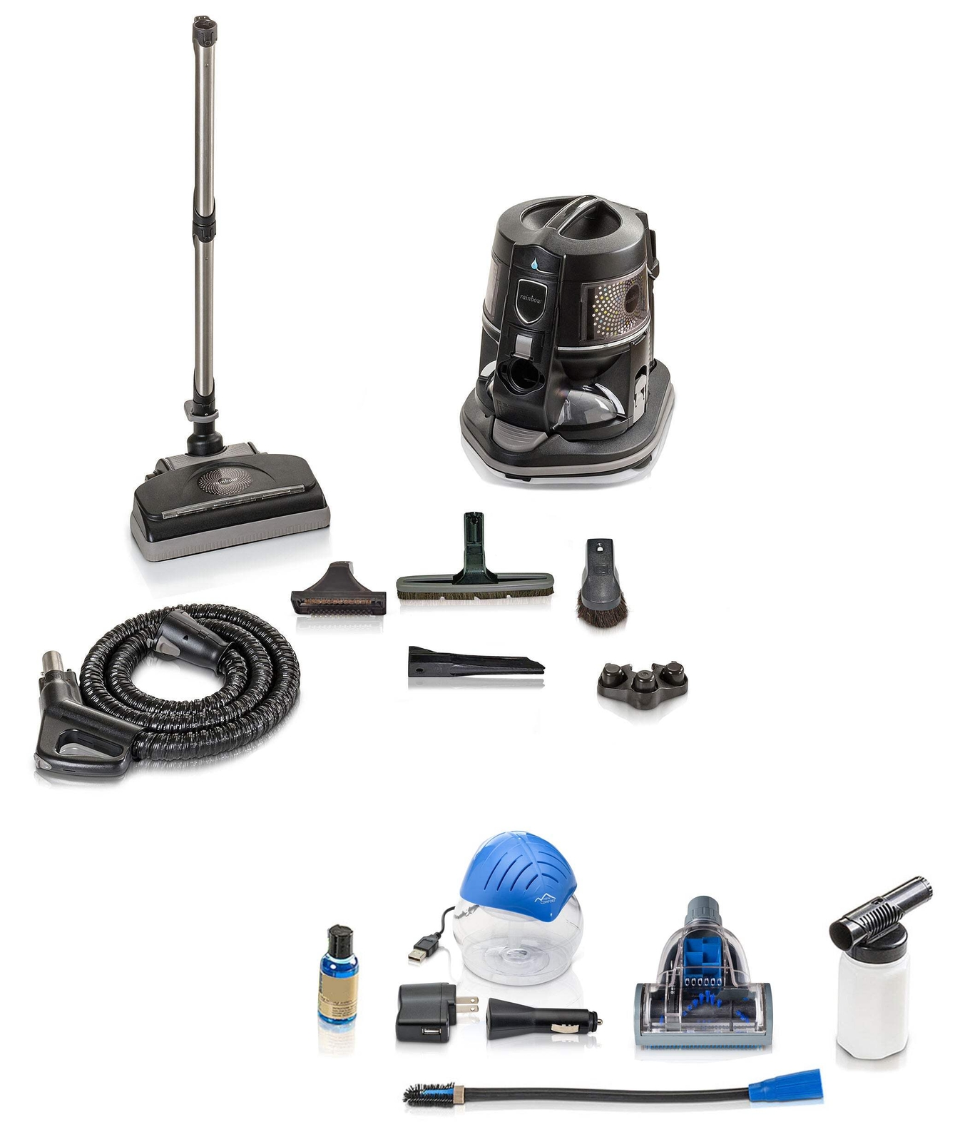 Rainbow E2 Black Type 12 Refurbished 2-Speed Canister Vacuum 5-Year Warranty | W