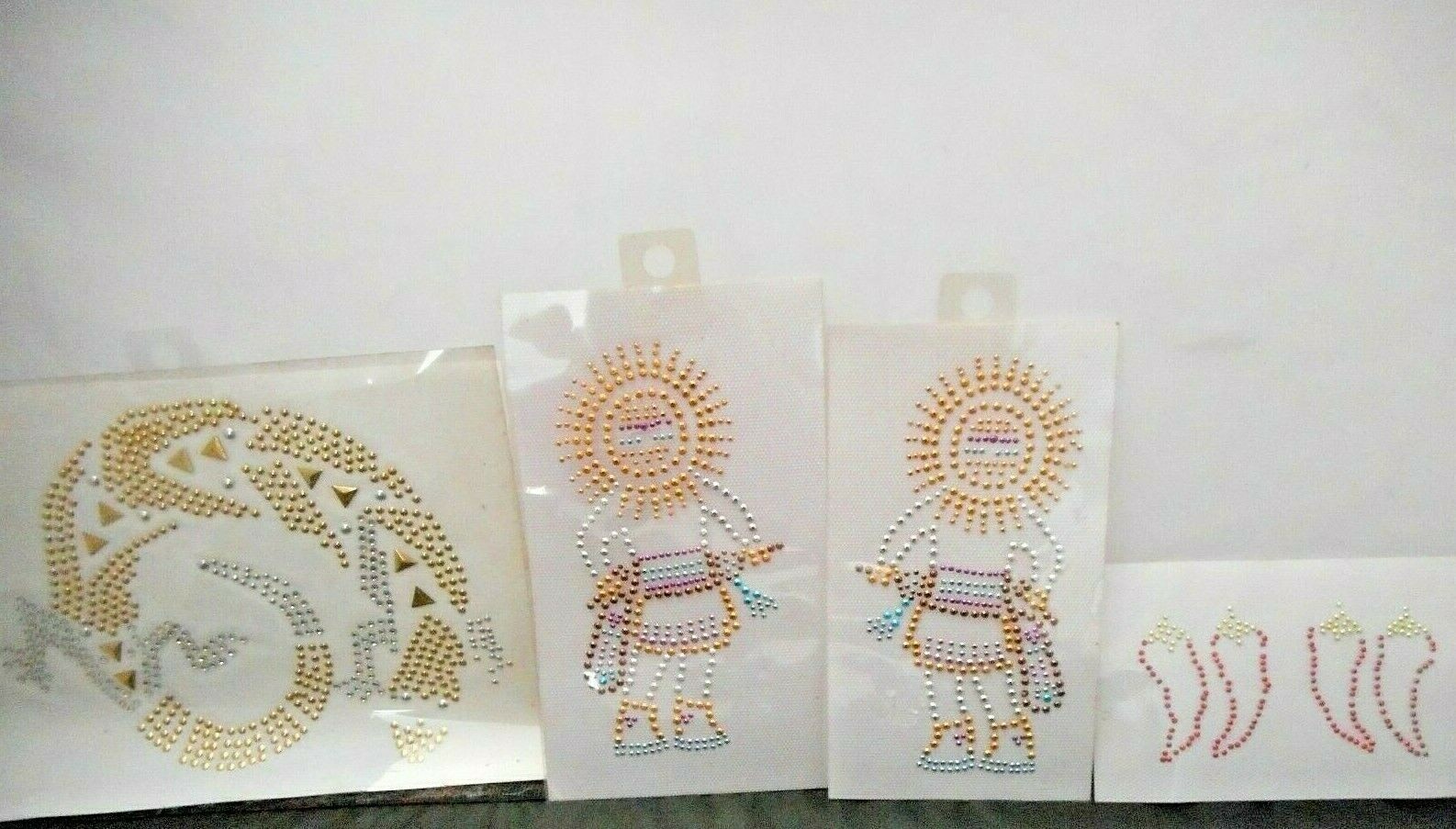 Lot 5 Color SW Tribal Kachina Lizard+ Rhinestone Iron-On Hot-Fix Transfers #48