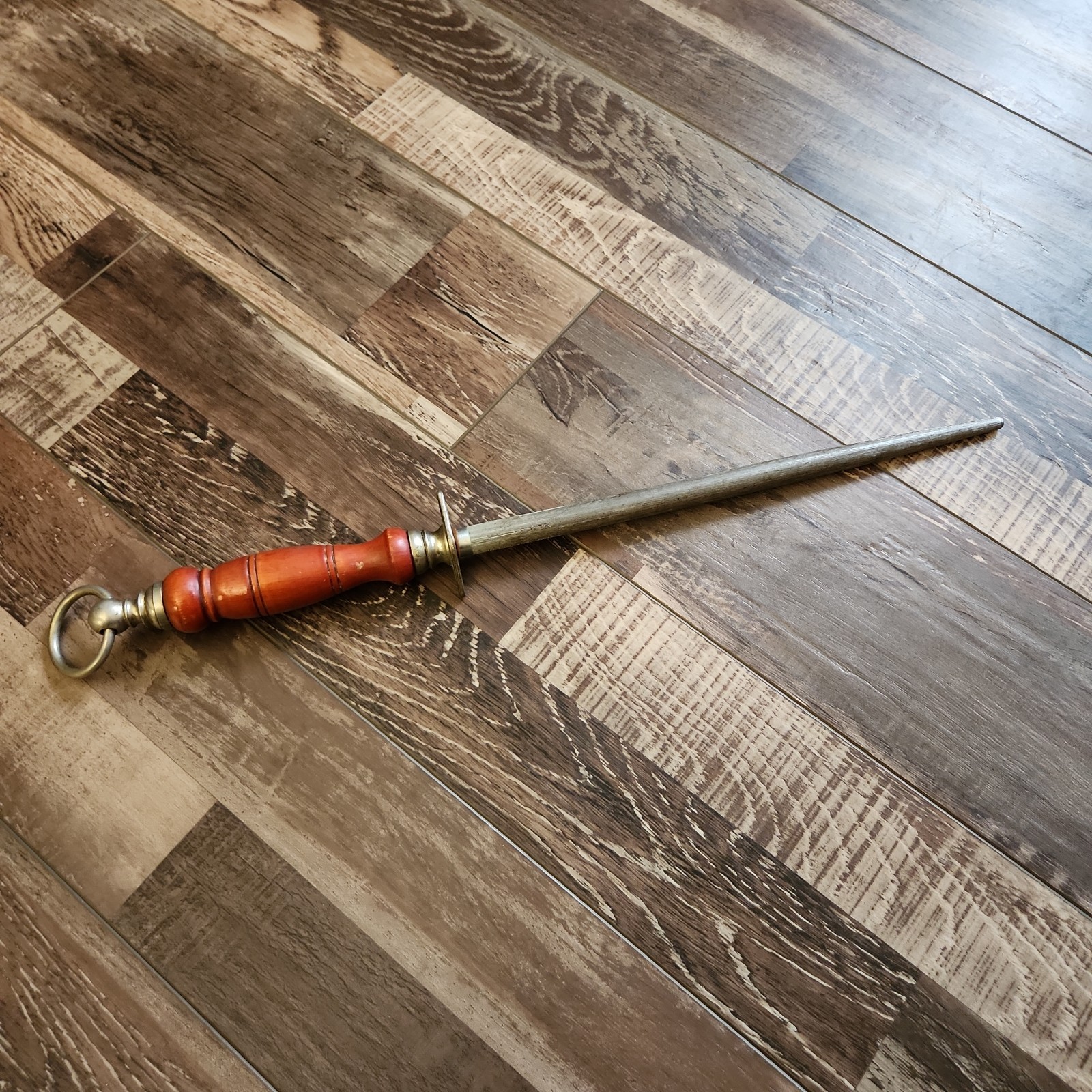 VINTAGE 21” F. Dick ARROW Kitchen Knife Honing Steel Rod Sharpener Made Germany