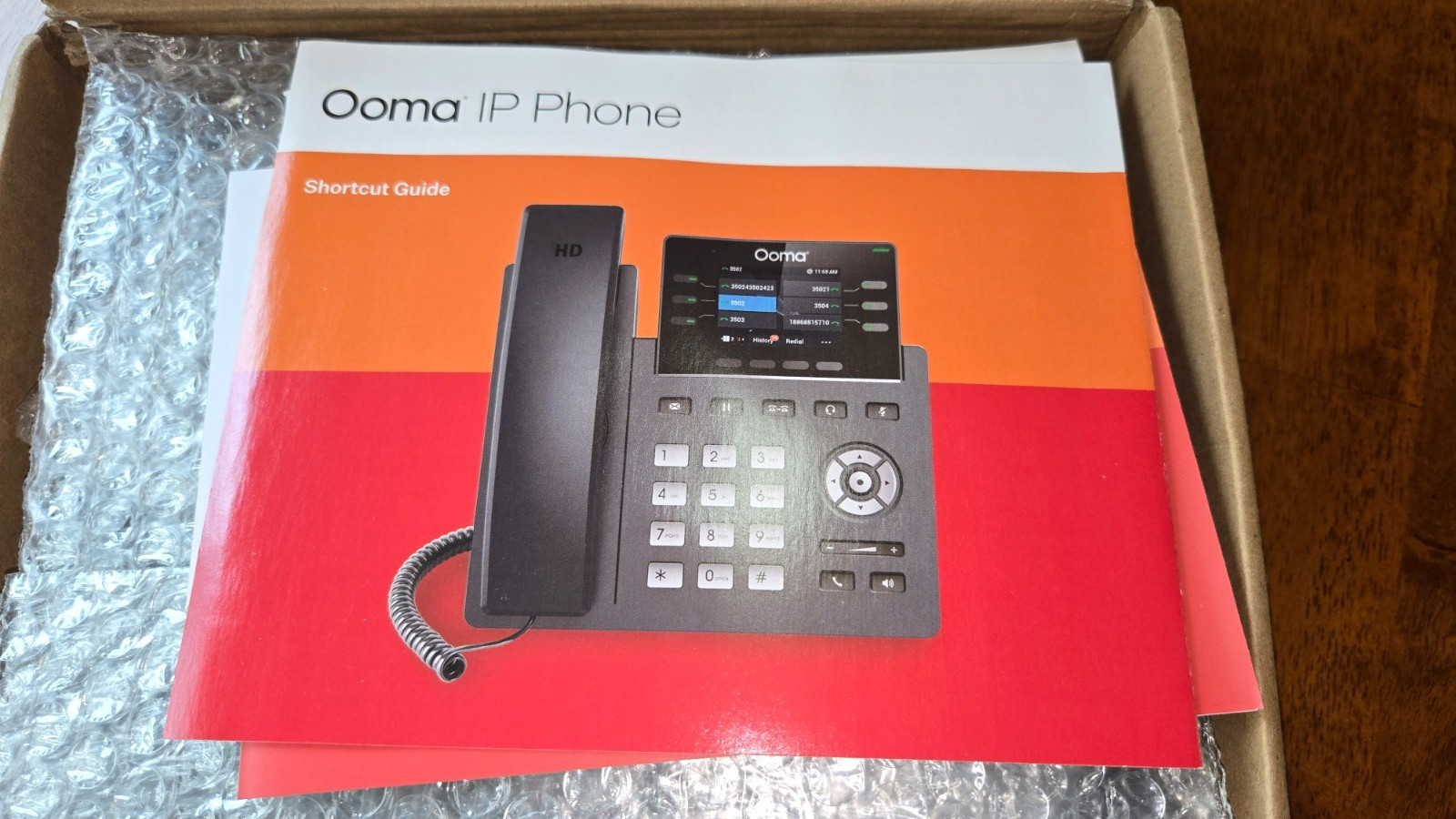 Ooma 2602W IP Phone WiFi 2 Line Business IP Desk Phone New Open Box