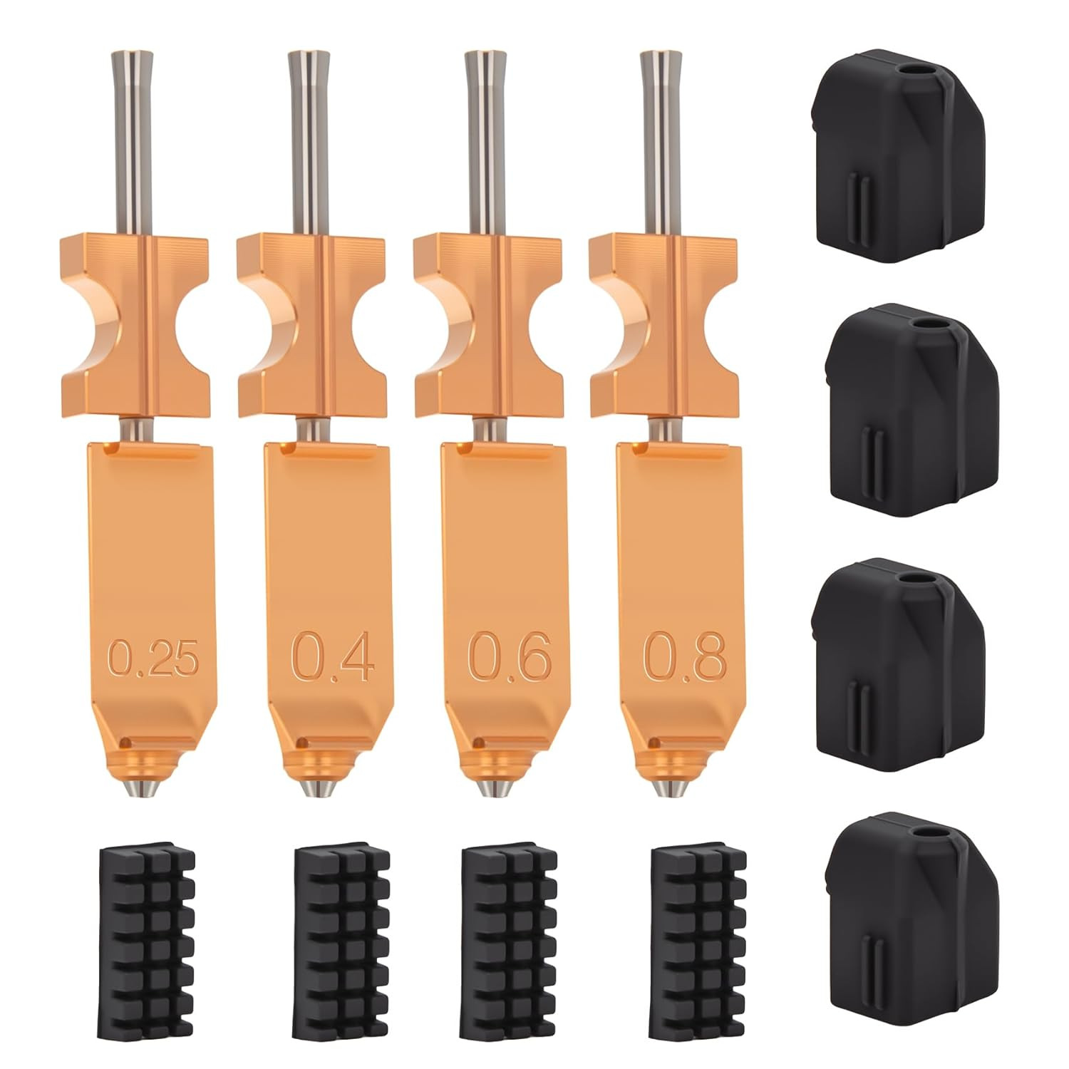 For AD5X Upgraded 0.25Mm/0.4Mm/0.6Mm/0.8Mm Hotend Nozzles 3D Printer Assembled E