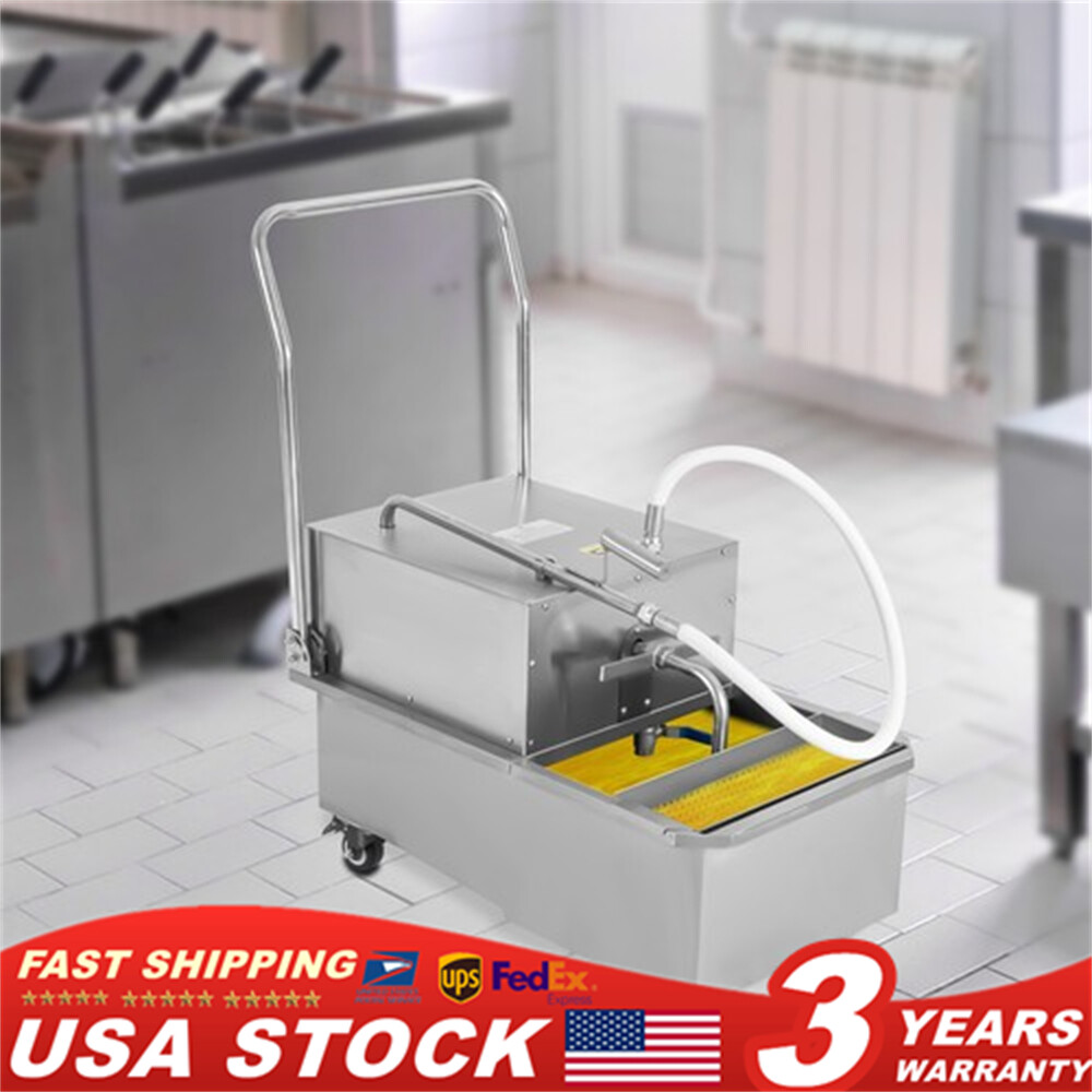 Deep Fryer Filter 55l Commercial Fryer Oil Filter Machine Cooking Oil Filtration
