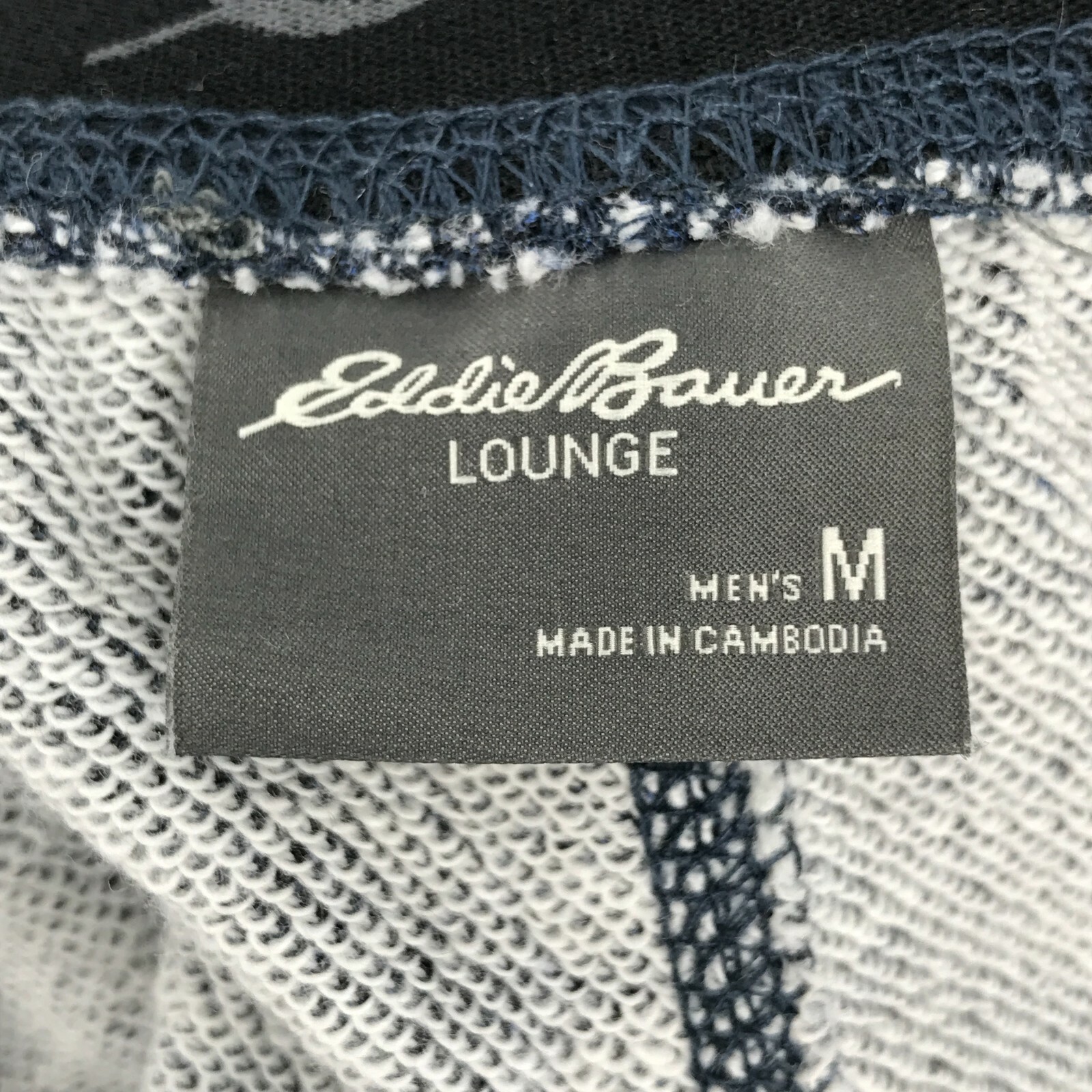 Eddie Bauer Mens Pants Medium Jogger Sweatpants Lounge Zip Pocket Blue
