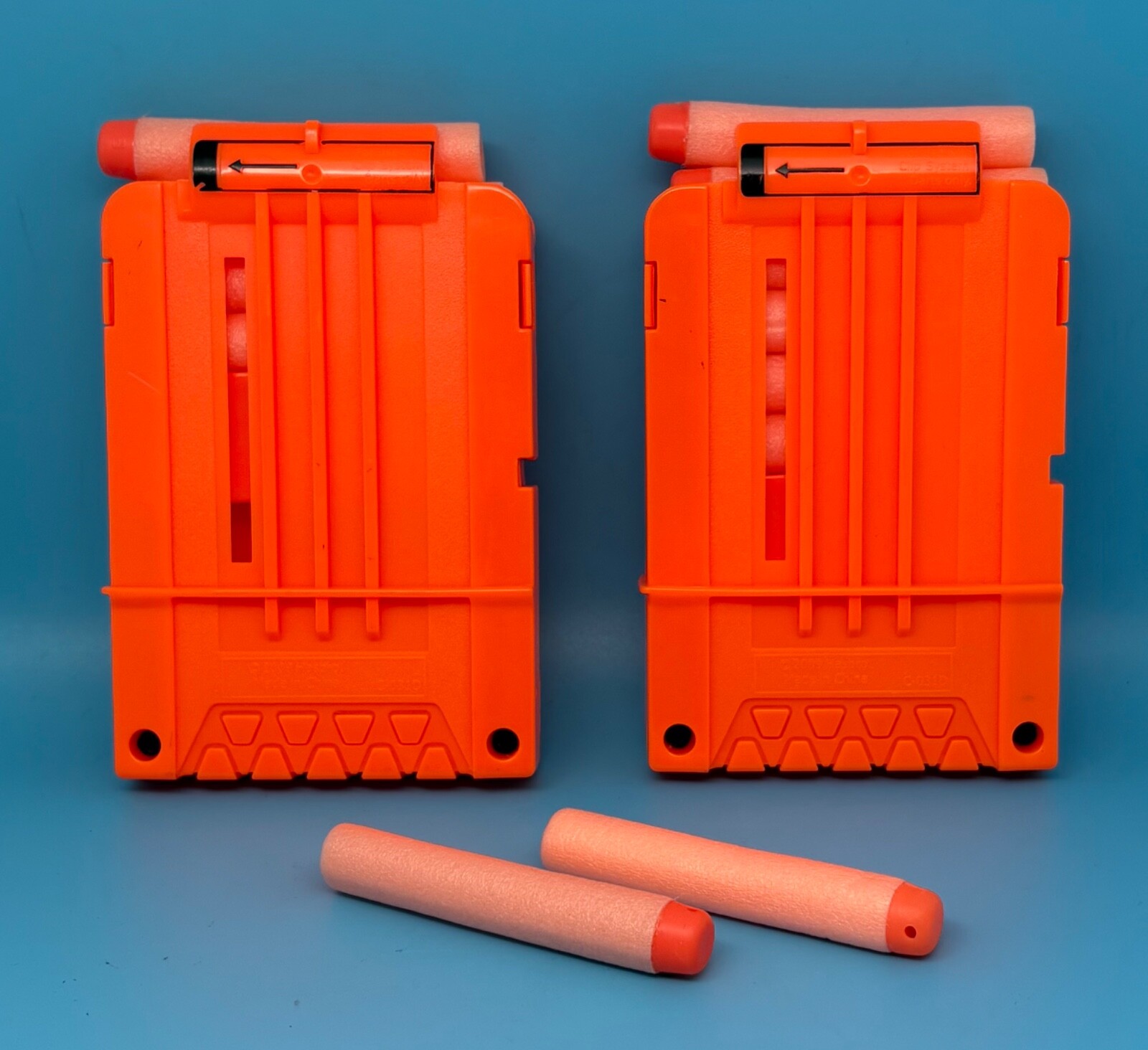Nerf N-Strike Elite - Clip/Magazine w/Foam Darts - C-031D - 2009 Hasbro Lot of 2