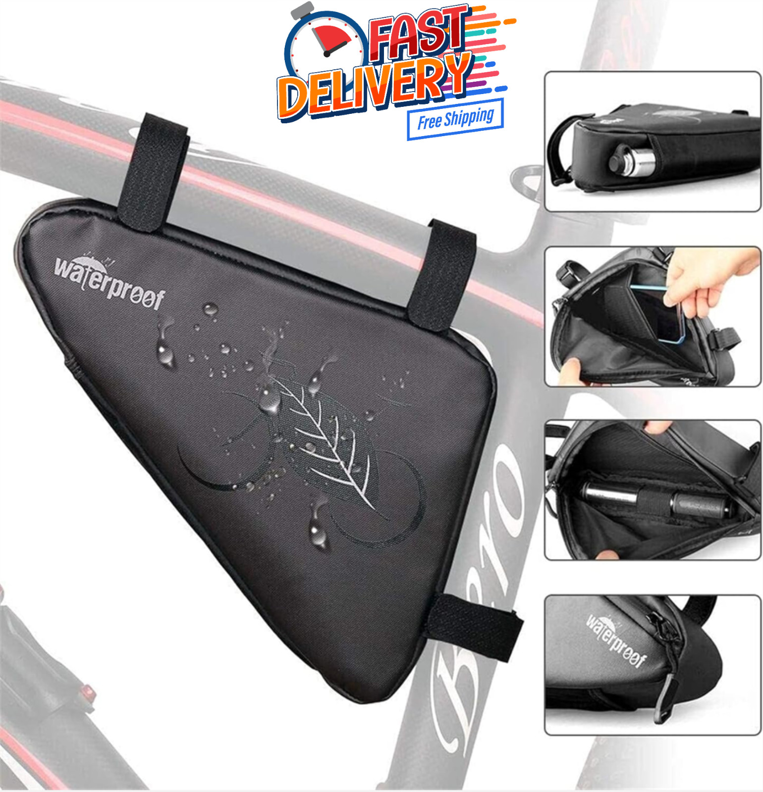 Bicycle Chartered Front Bag Mountain Bike Front Beam Bag Upper Tube Riding Equip